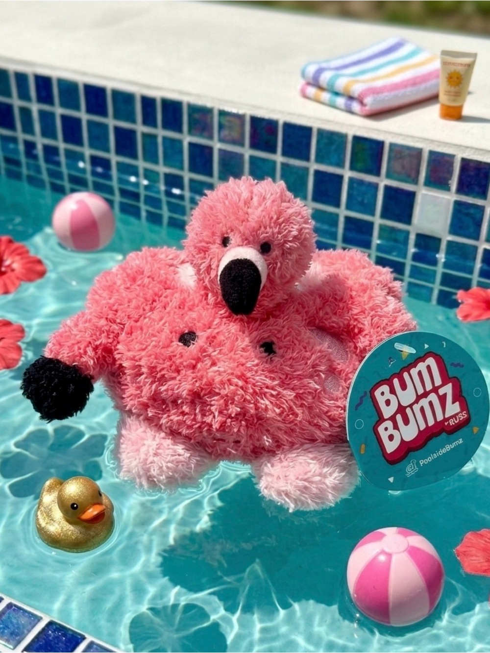 🦩 Tamara the Flamingo 🦩 Tube 4.5 inch Bum Bumz Plush Pink Toy